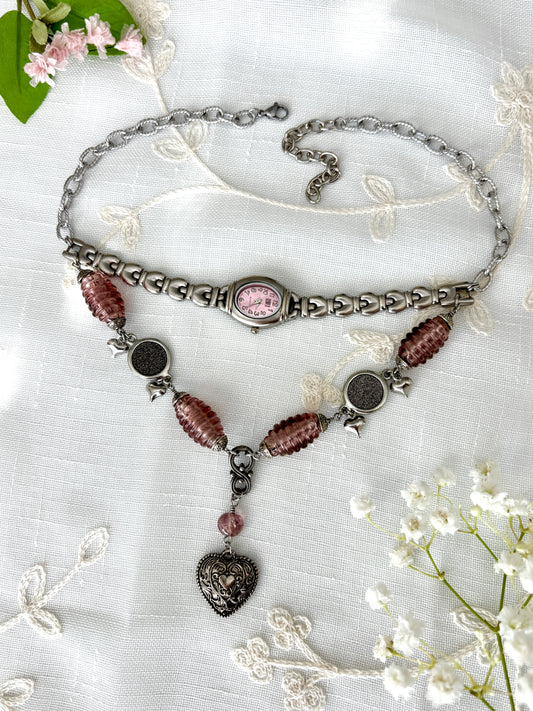 “What’s The Blush?” Watch Necklace