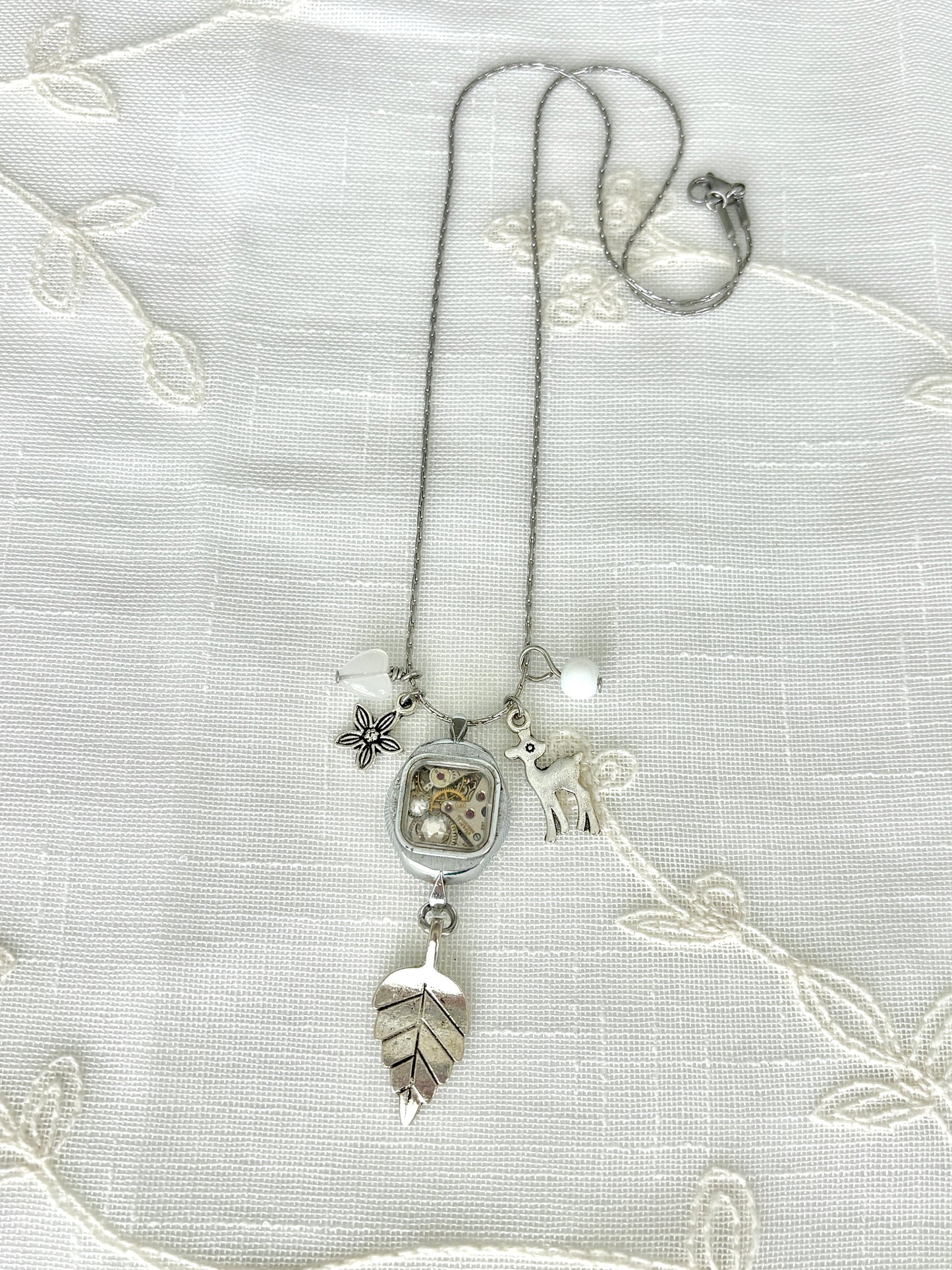 Silver Wittnauer - Watch Charm Necklace