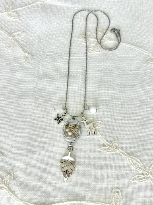 Silver Wittnauer - Watch Charm Necklace