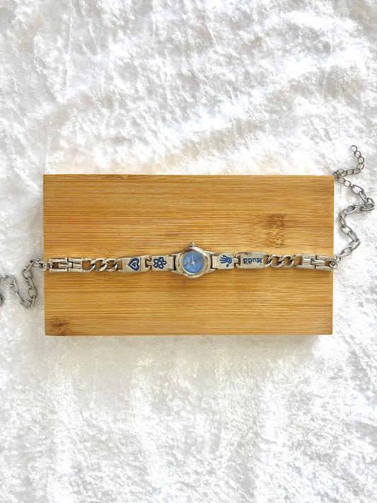 Blue Enamel Watch Choker - Mudd