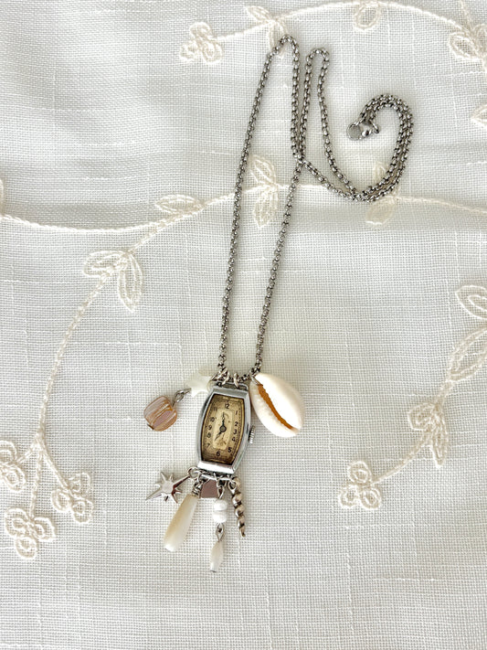 Silver Mercedes - Watch Charm Necklace