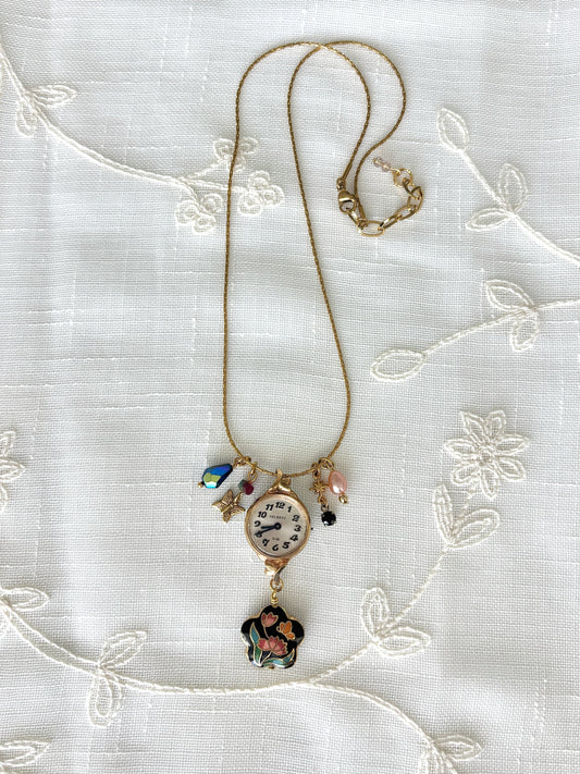 Gold Helbros - Watch Charm Necklace