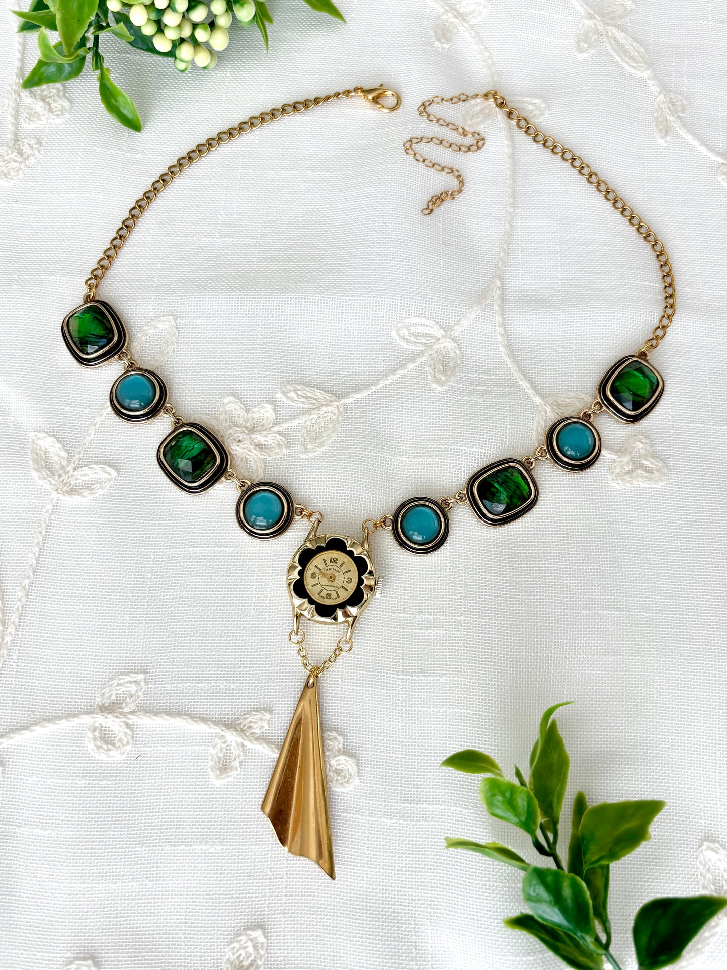 "Jewel The Day" Watch Necklace