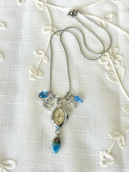 Silver Waltham - Watch Charm Necklace