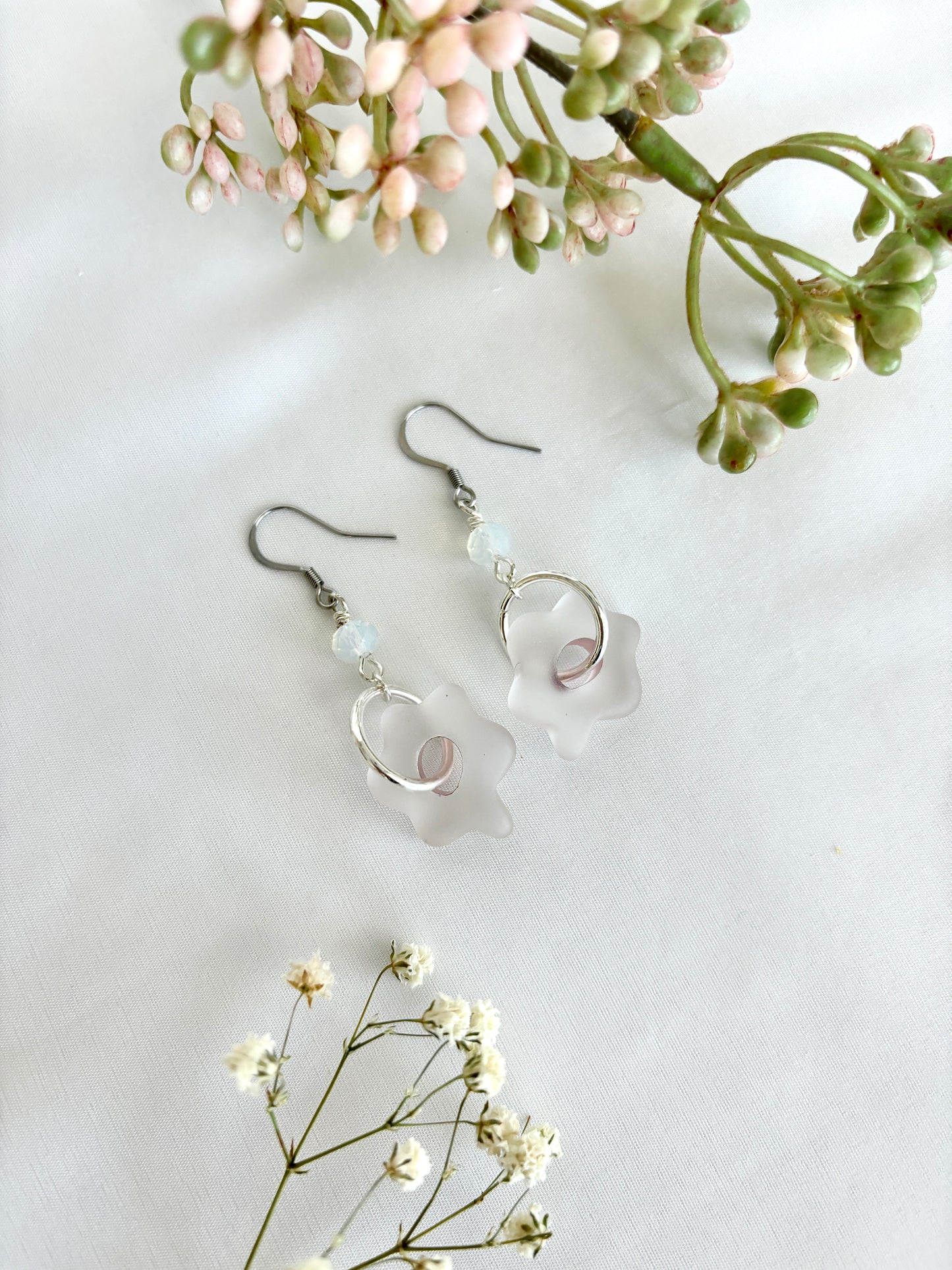 “Flower Cycle” Fidget Earrings