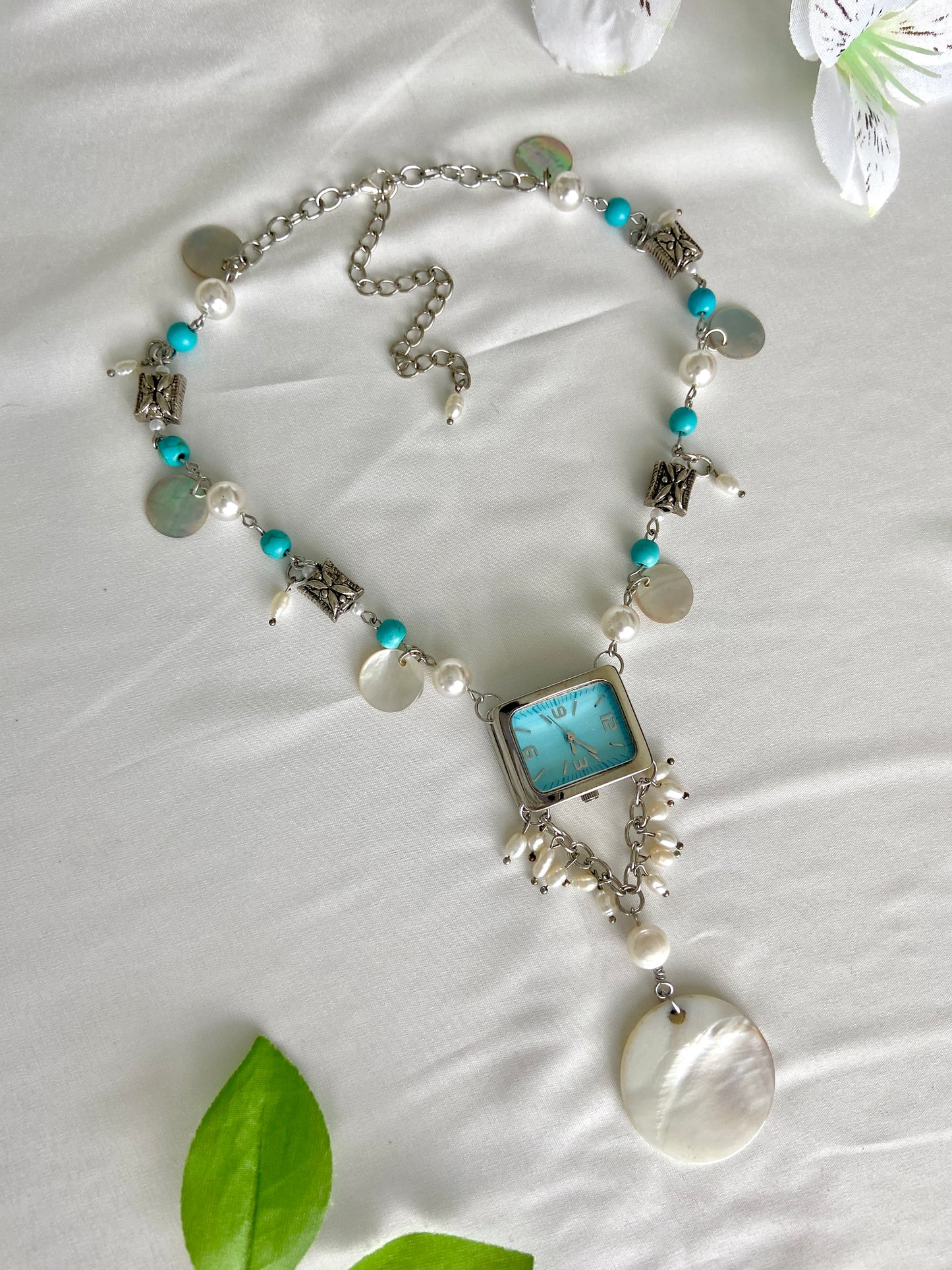 "Seashell Serenity" Watch Necklace