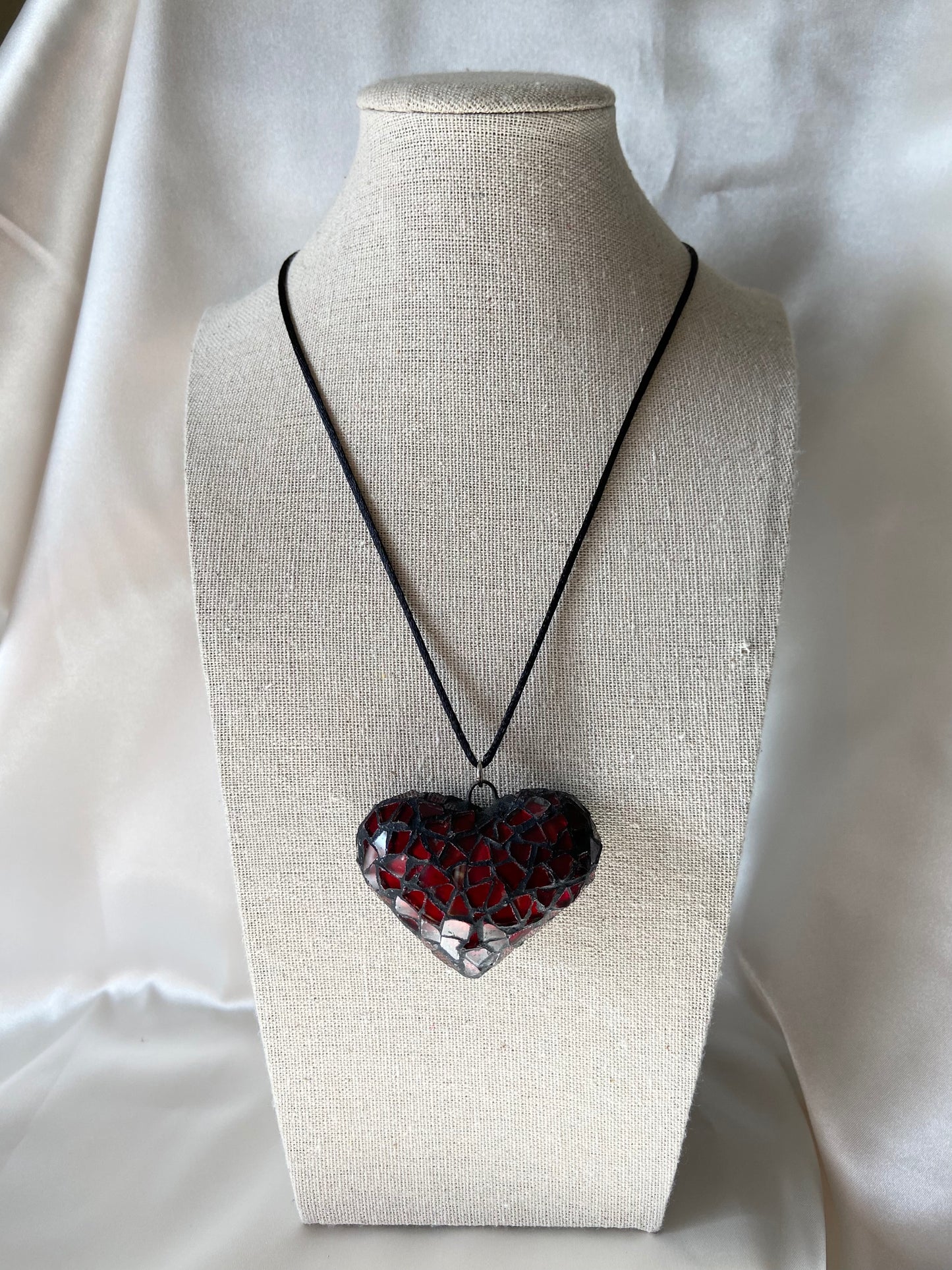 Mosaic Heart Pendant Necklace