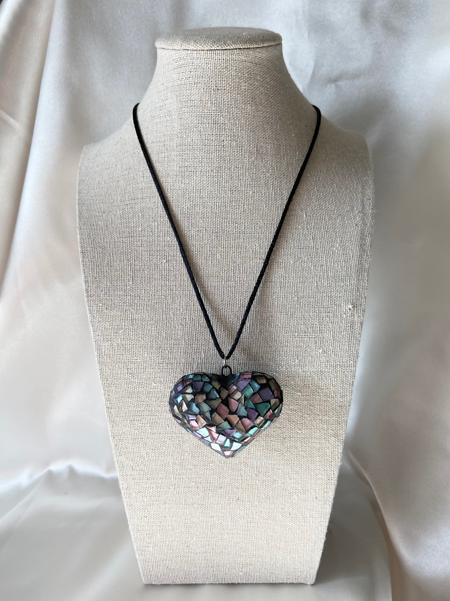 Mosaic Heart Pendant Necklace