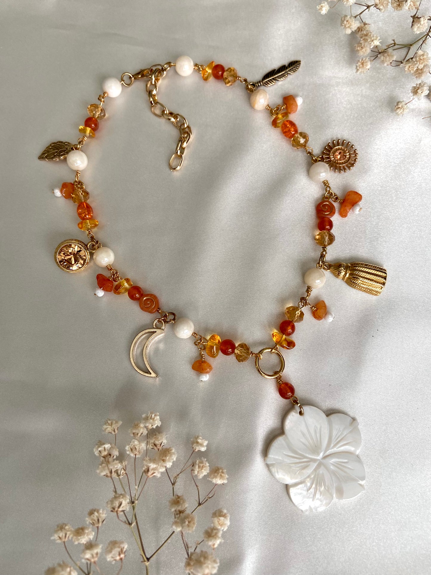 "Gilded Romance" Matching Necklace and Earrings Set