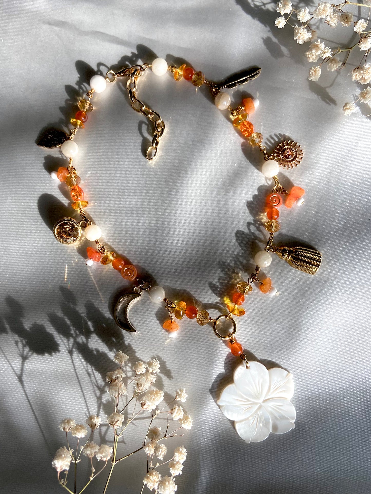 "Gilded Romance" Matching Necklace and Earrings Set
