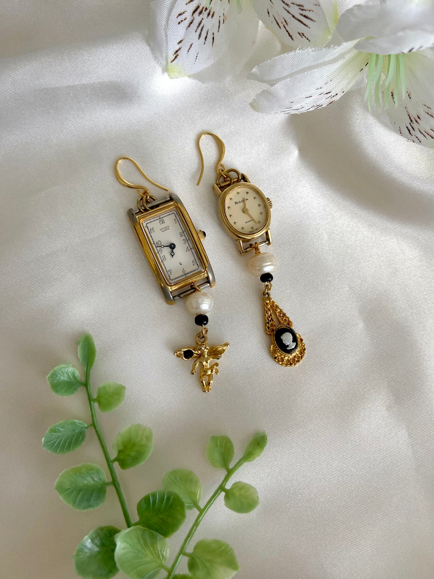 "Time and Eternity" Watch Earrings