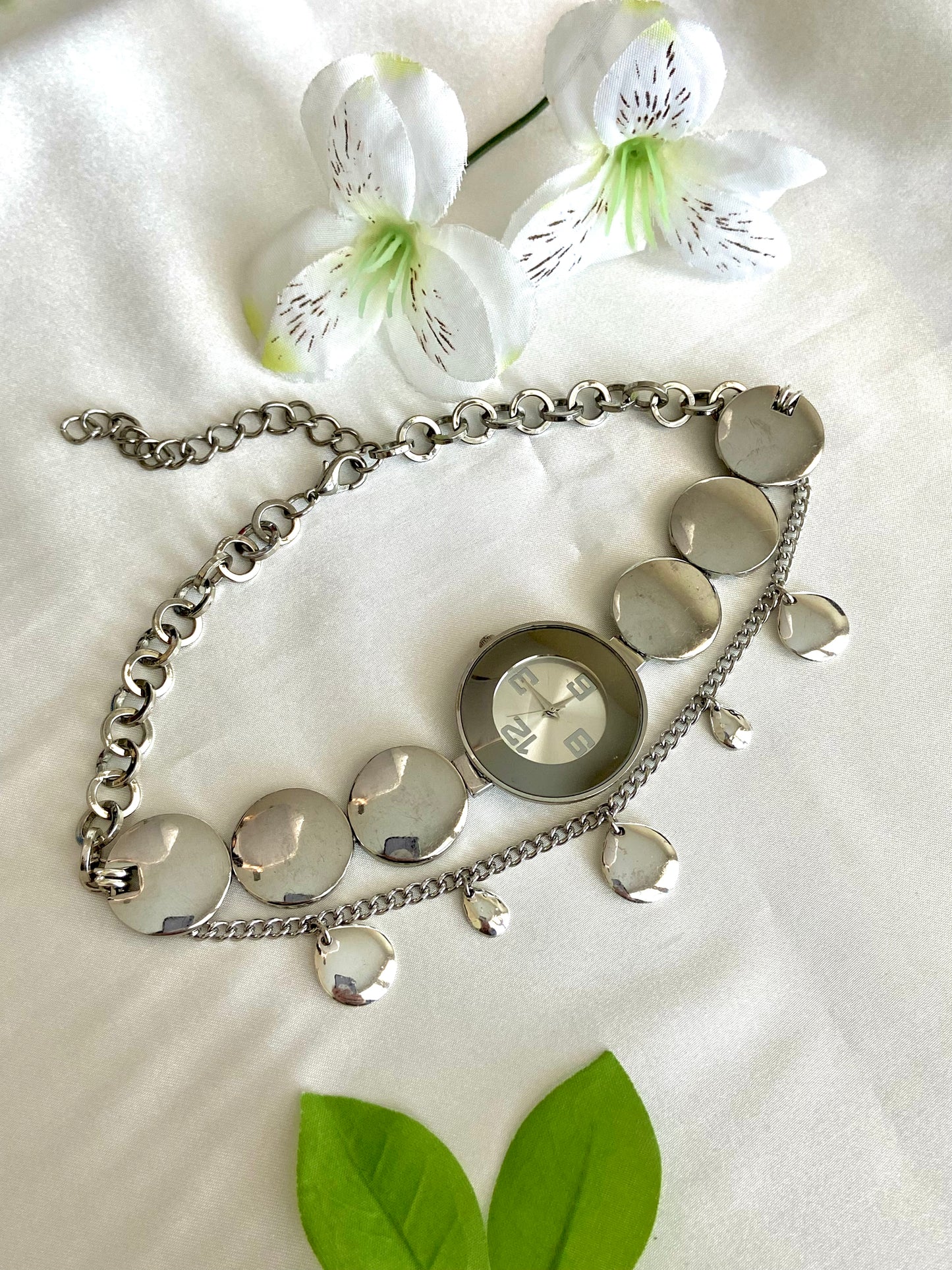 "Chrome Future" Watch Necklace