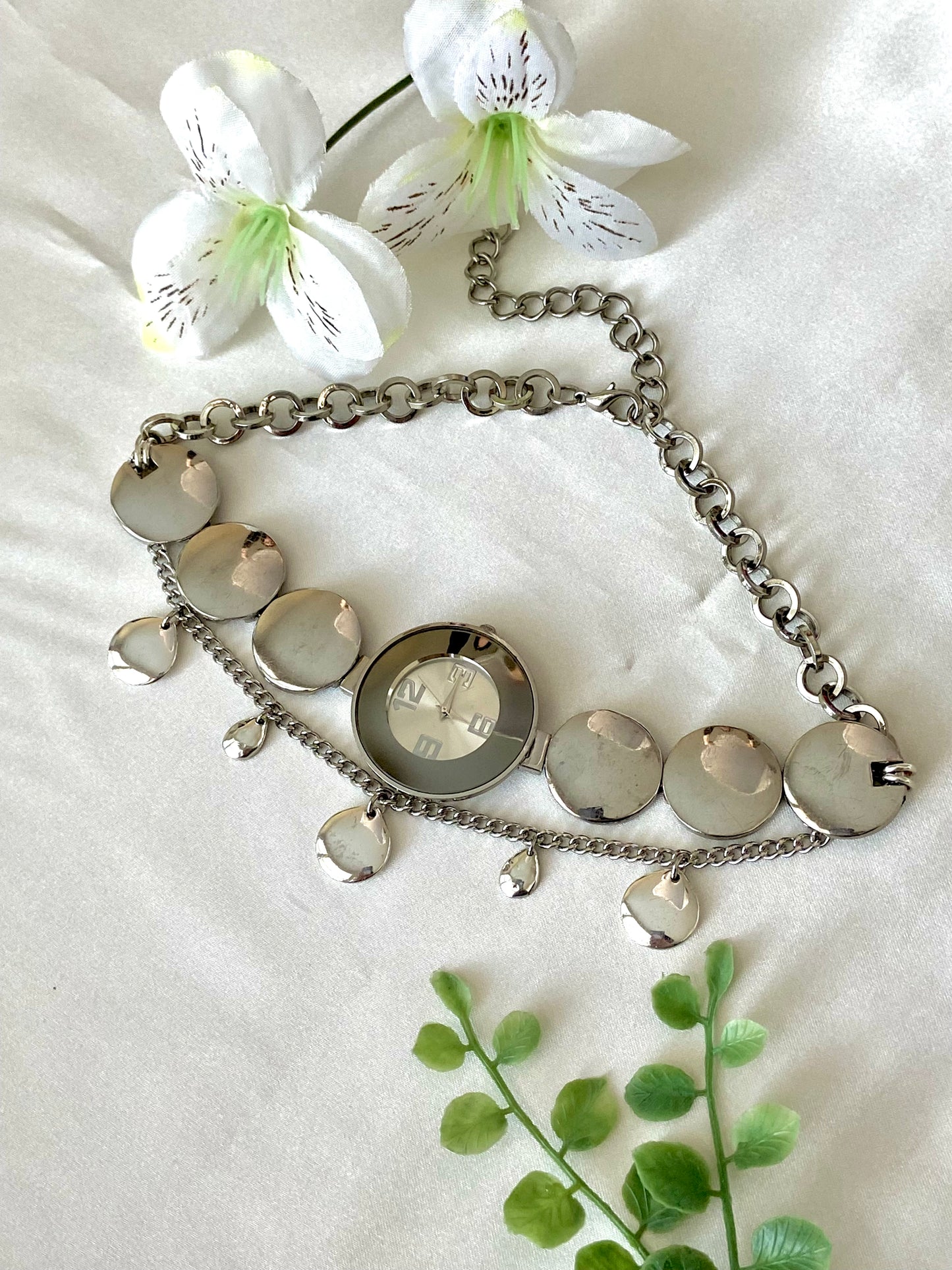 "Chrome Future" Watch Necklace