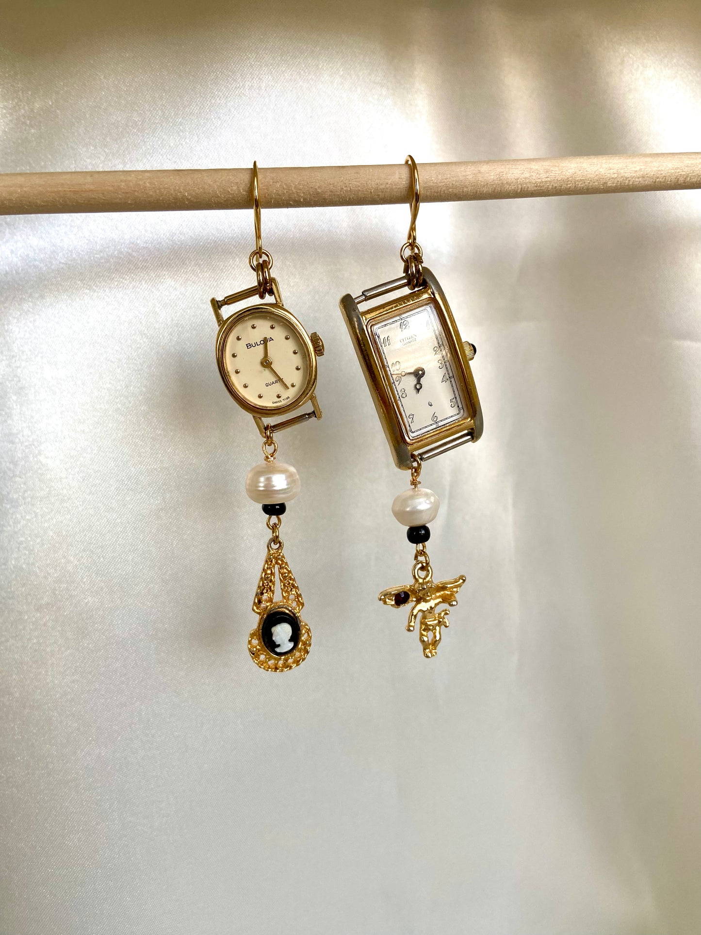 "Time and Eternity" Watch Earrings