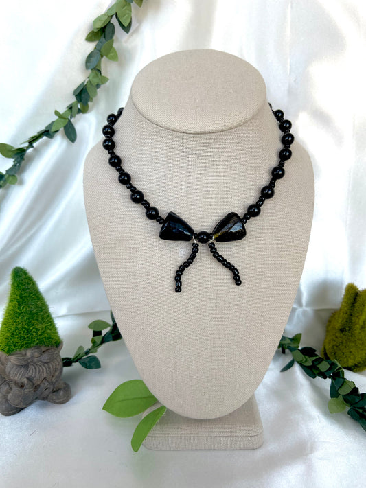 "The More You Bow" Necklace - Black