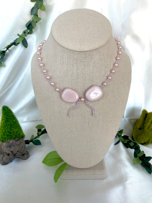 "The More You Bow" Necklace - Pink