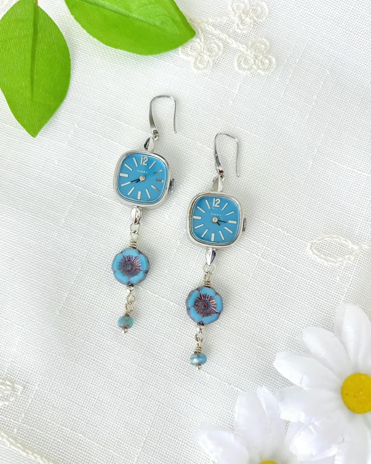 "Sky Watch" Watch Earrings