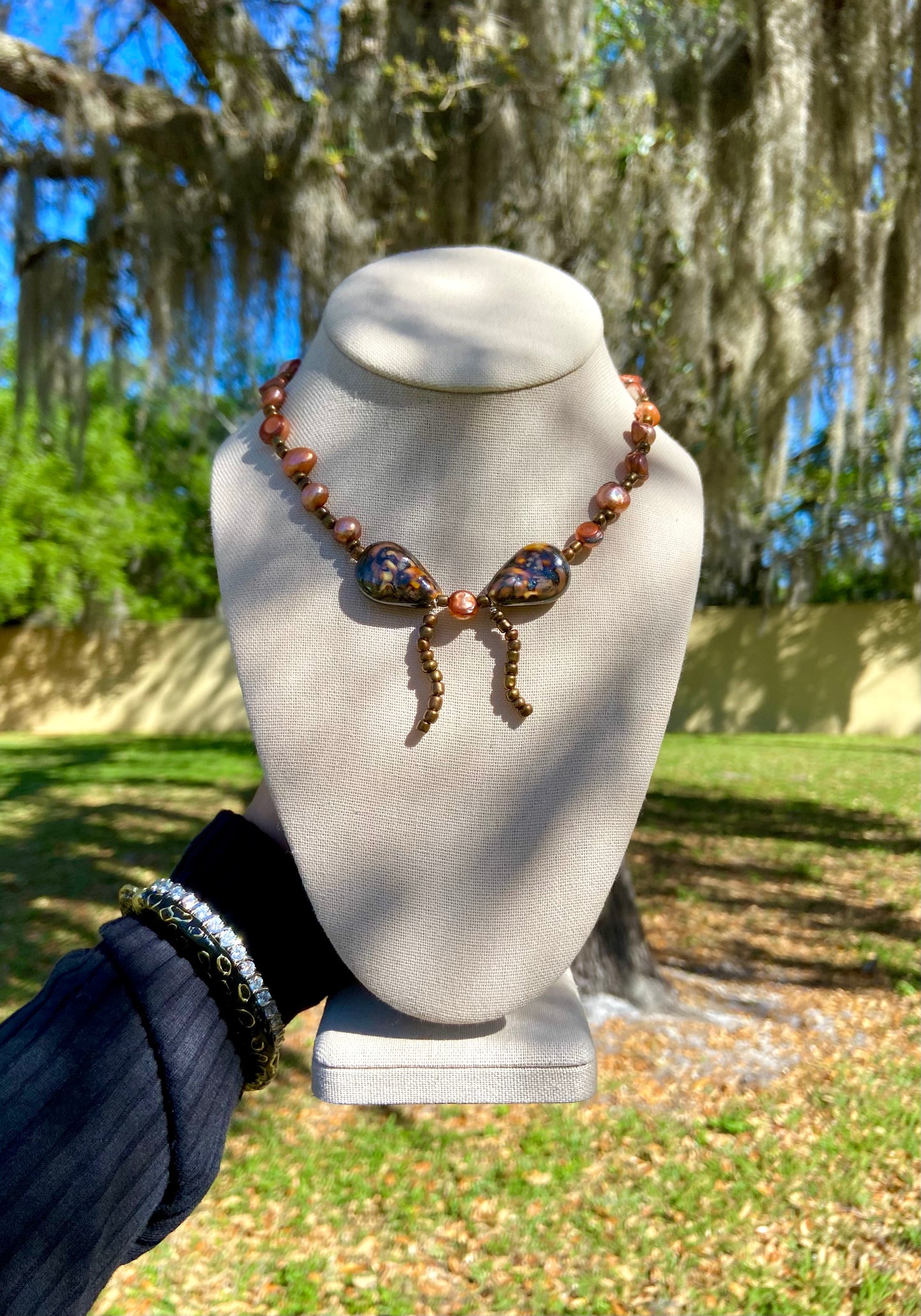 "The More You Bow" Necklace - Brown