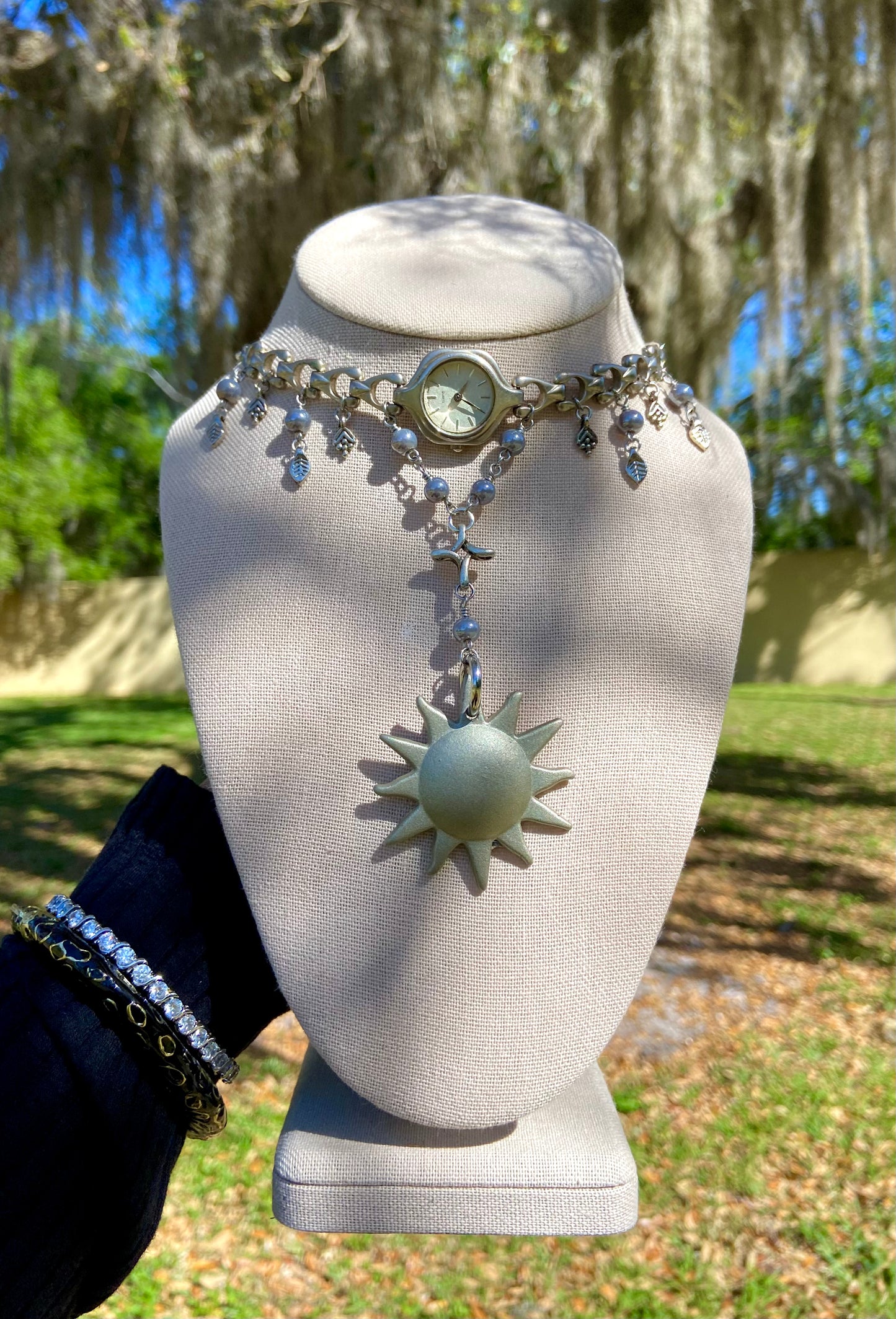 "Solar Flair" Watch Necklace