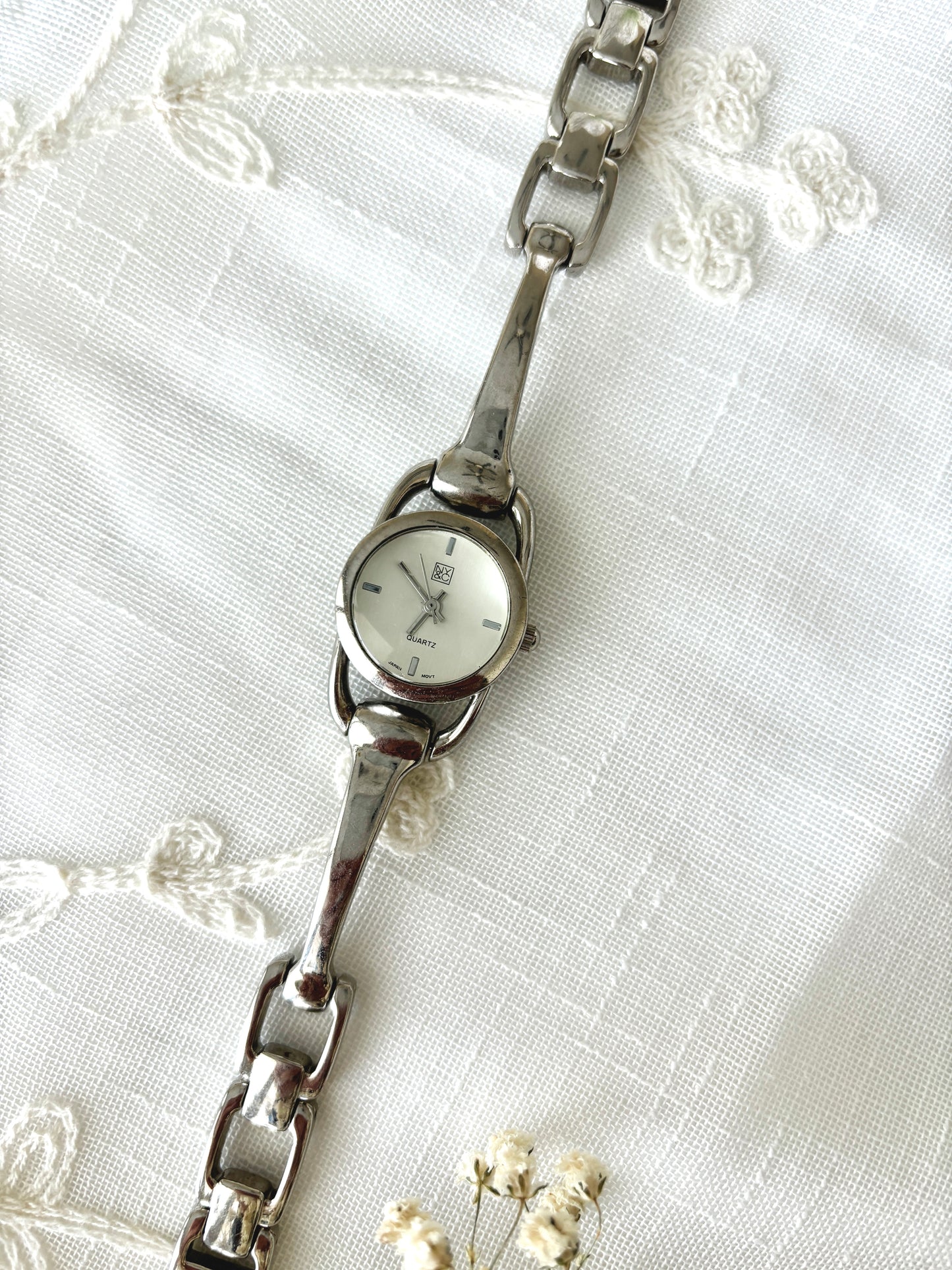 NY&C Quartz Silver Link Watch