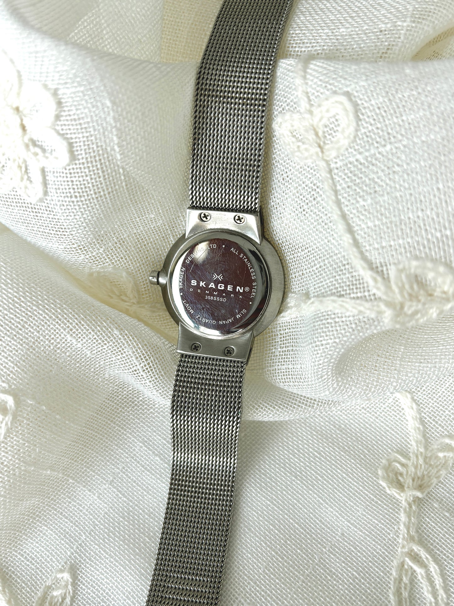 Skagen Denmark Silver Mesh Strap Watch