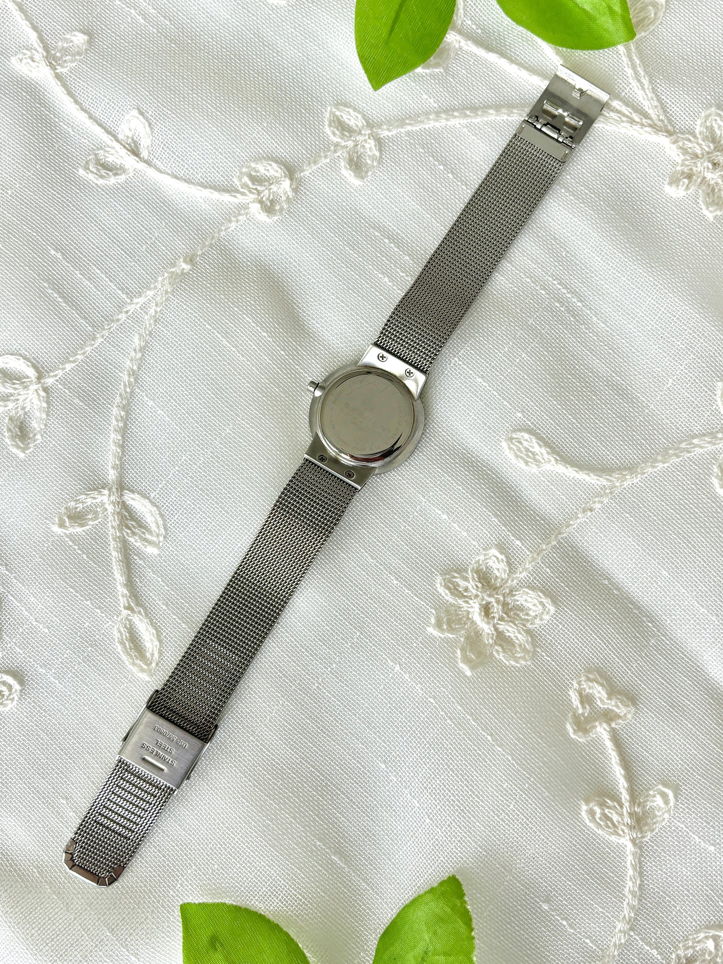 Skagen Denmark Silver Mesh Strap Watch