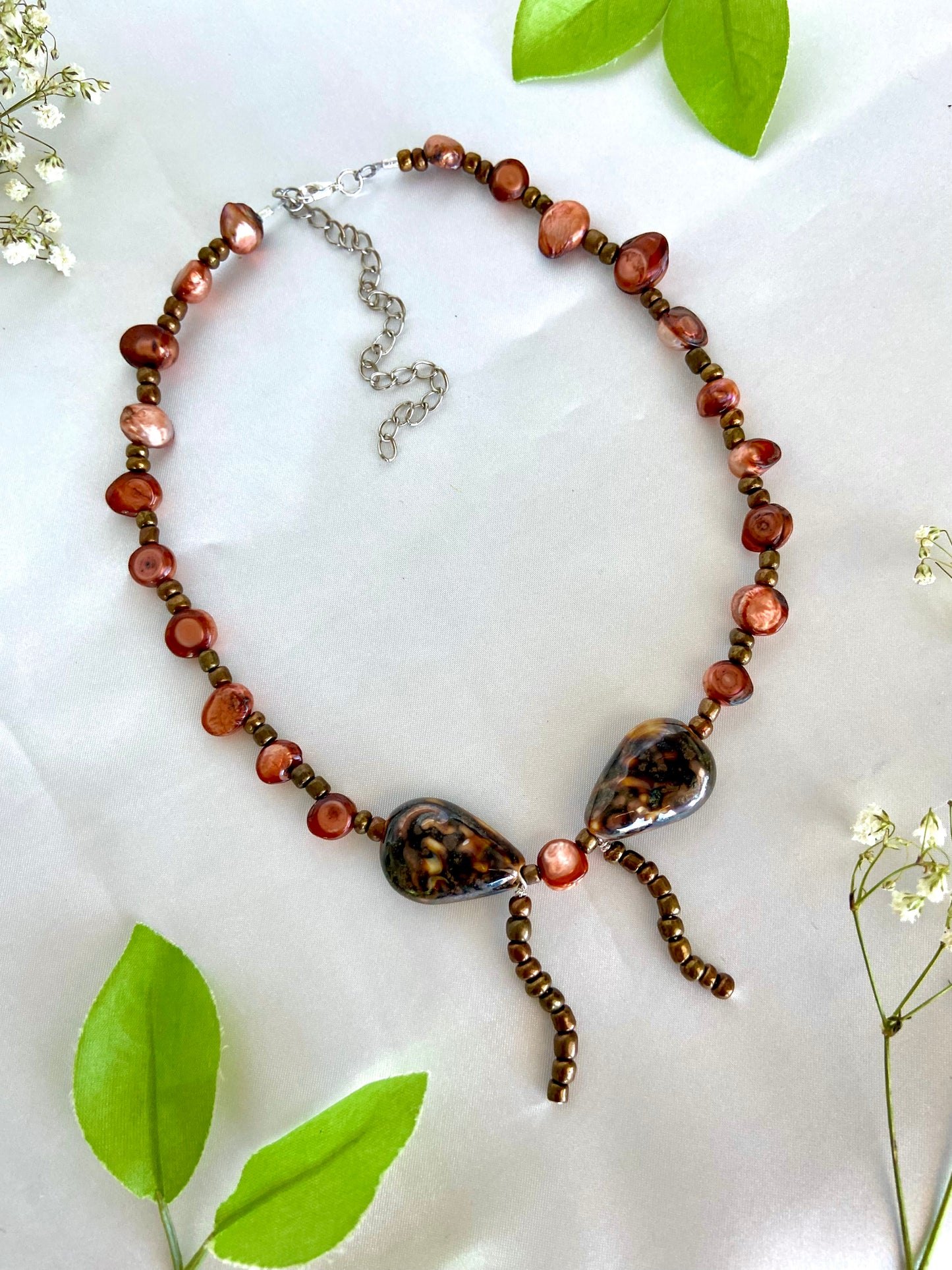 "The More You Bow" Necklace - Brown