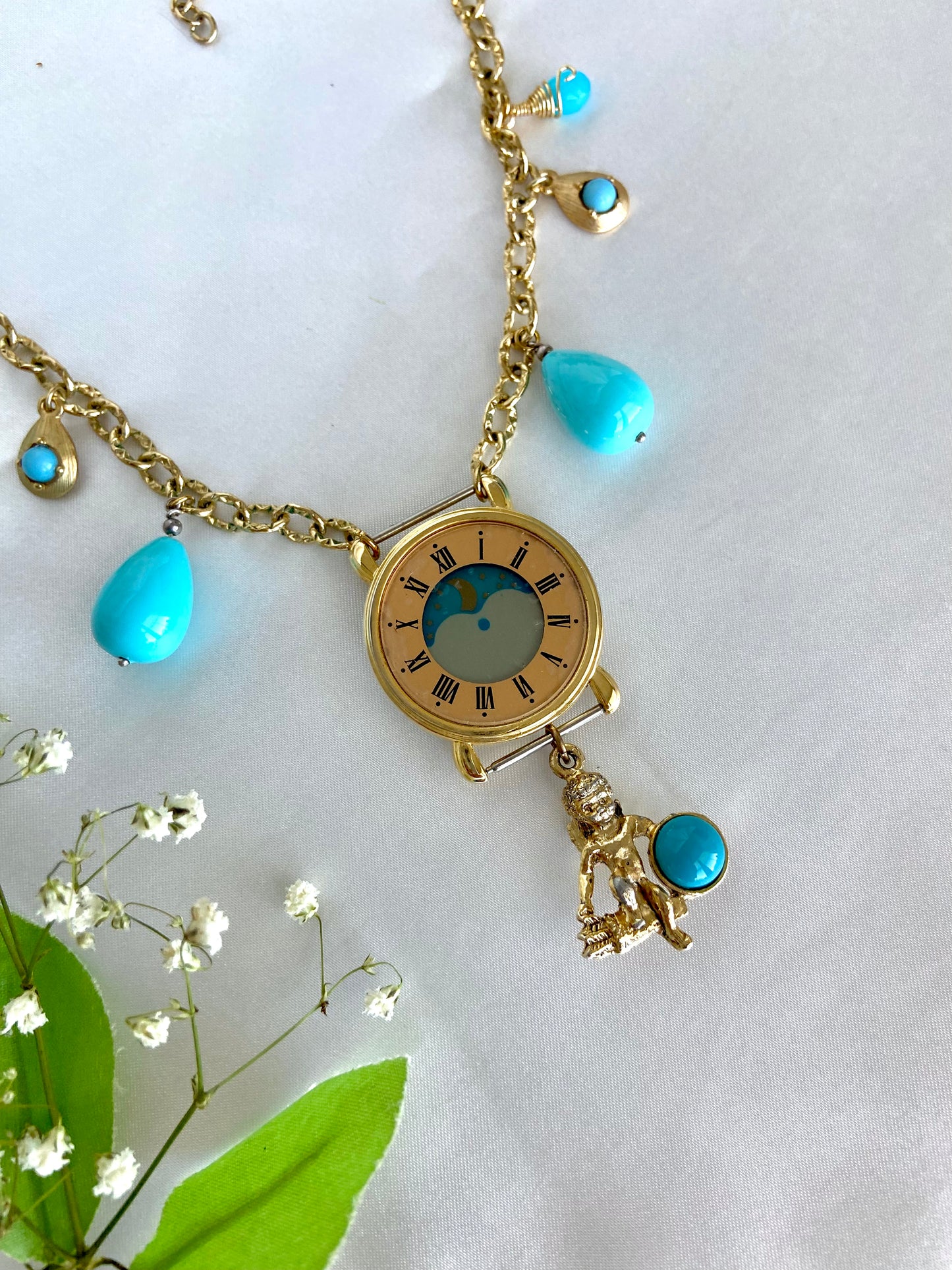 "Shooting Stars" Watch Necklace