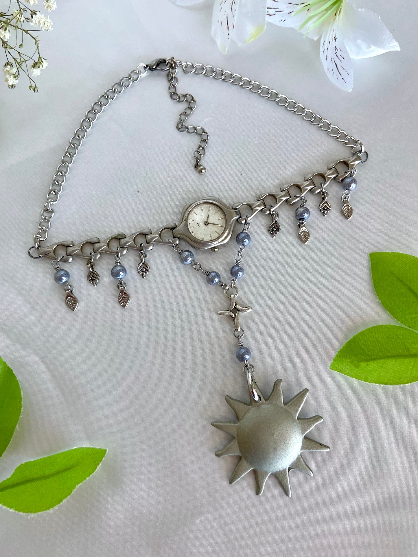 "Solar Flair" Watch Necklace