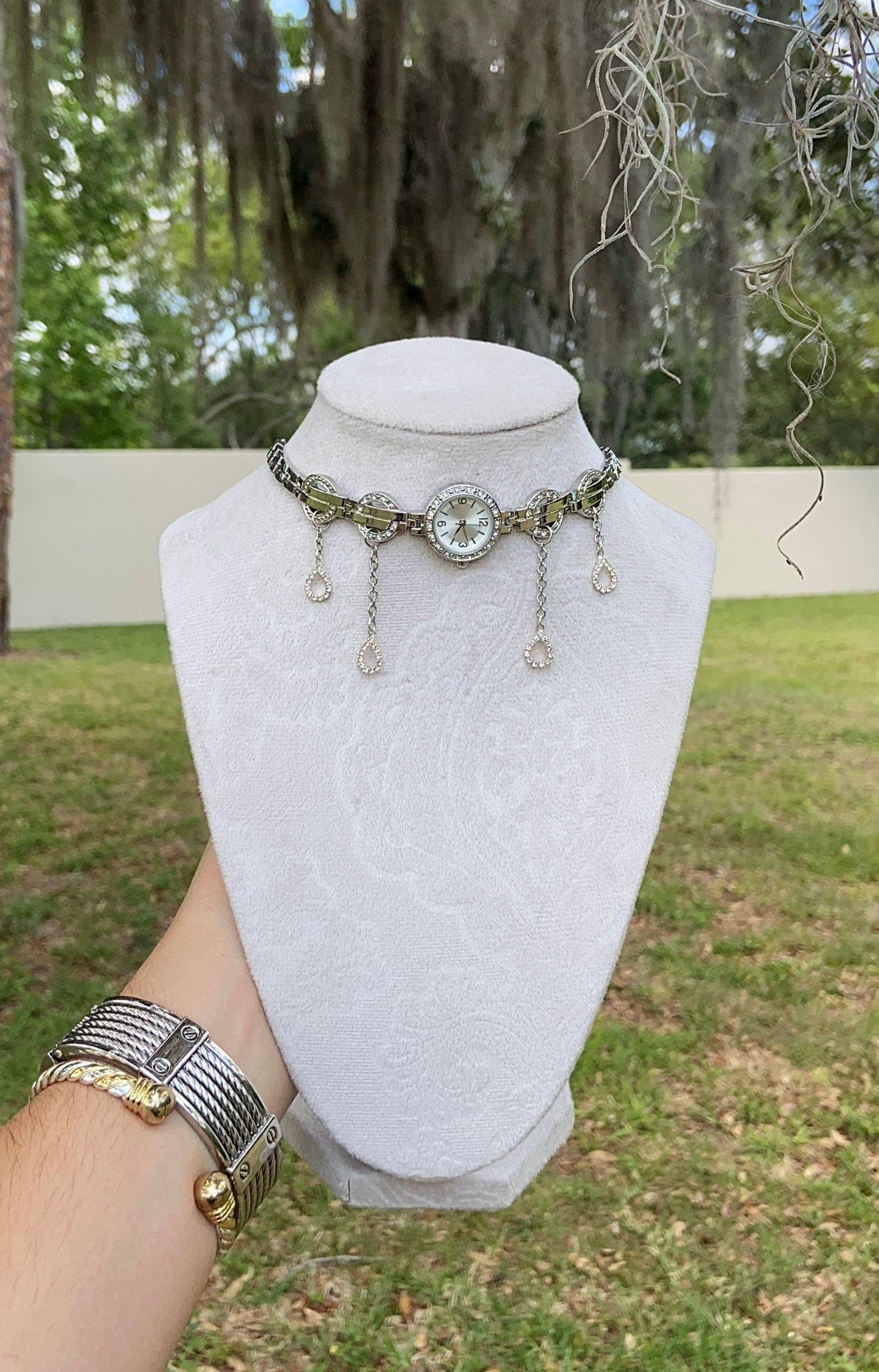 "Razz Dazzler" Watch Necklace
