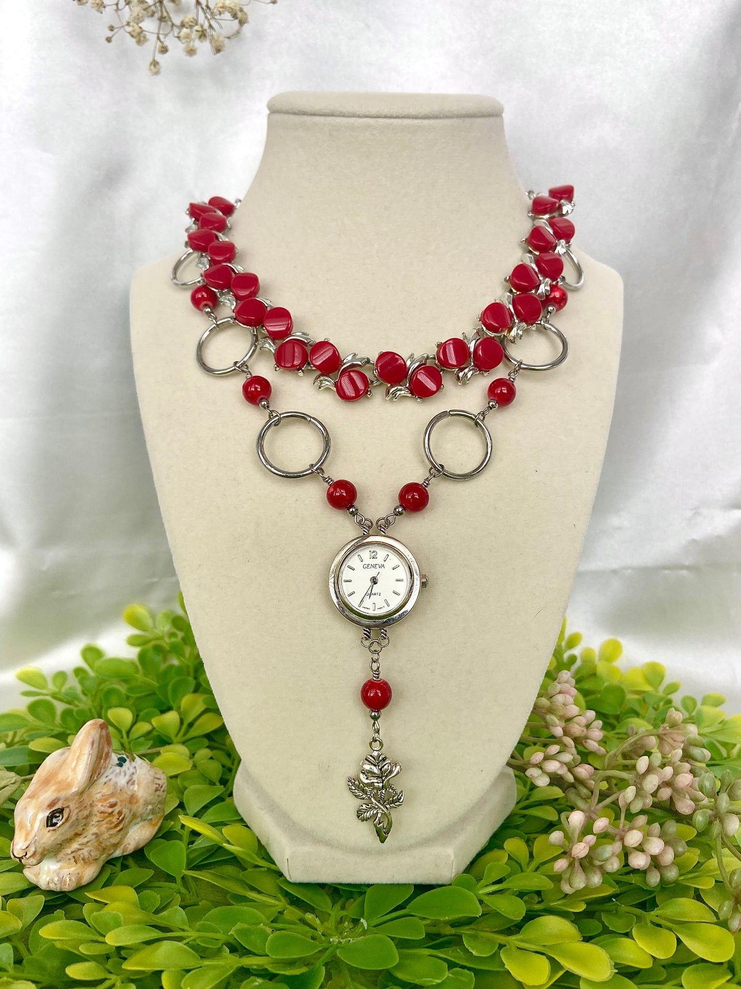 "Don't Be Red-iculous" Watch Necklace