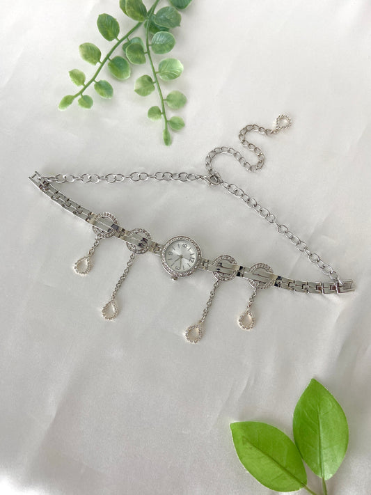 "Razz Dazzler" Watch Necklace
