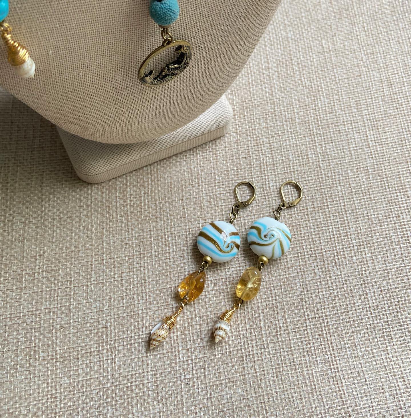 "Sunken Treasure" Necklace and Earrings Matching Set